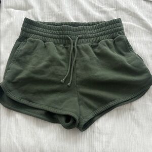 Abercrombie & Fitch Forest Green Soft Shorts